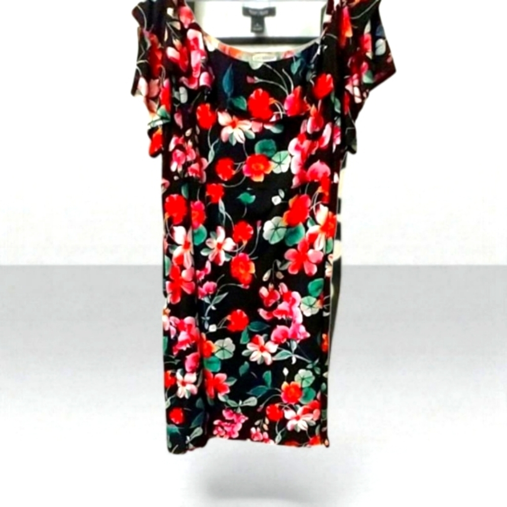 CATHERINE'S New Plus size cold shoulder floral midi dress